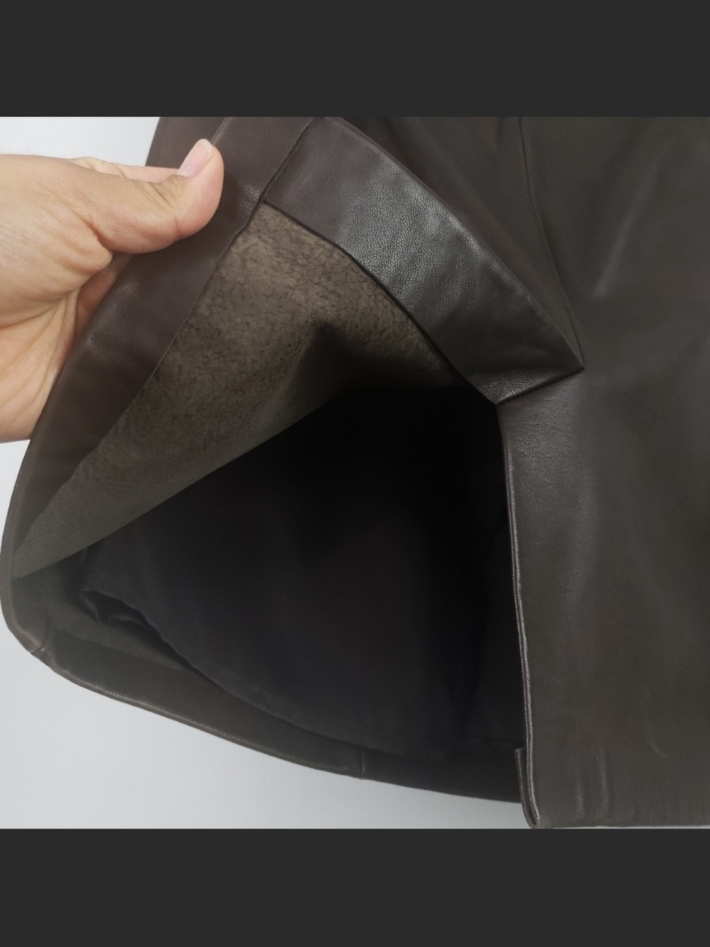St John Collection Leather Skirt - Picture 6 of 12